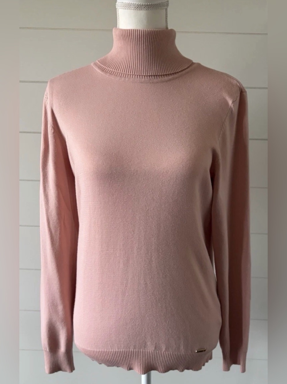 Calvin Klein Turtleneck Sweater Pink M Medium Women's